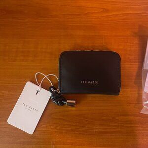 Ted Baker Small Wallet Black Leather Zip